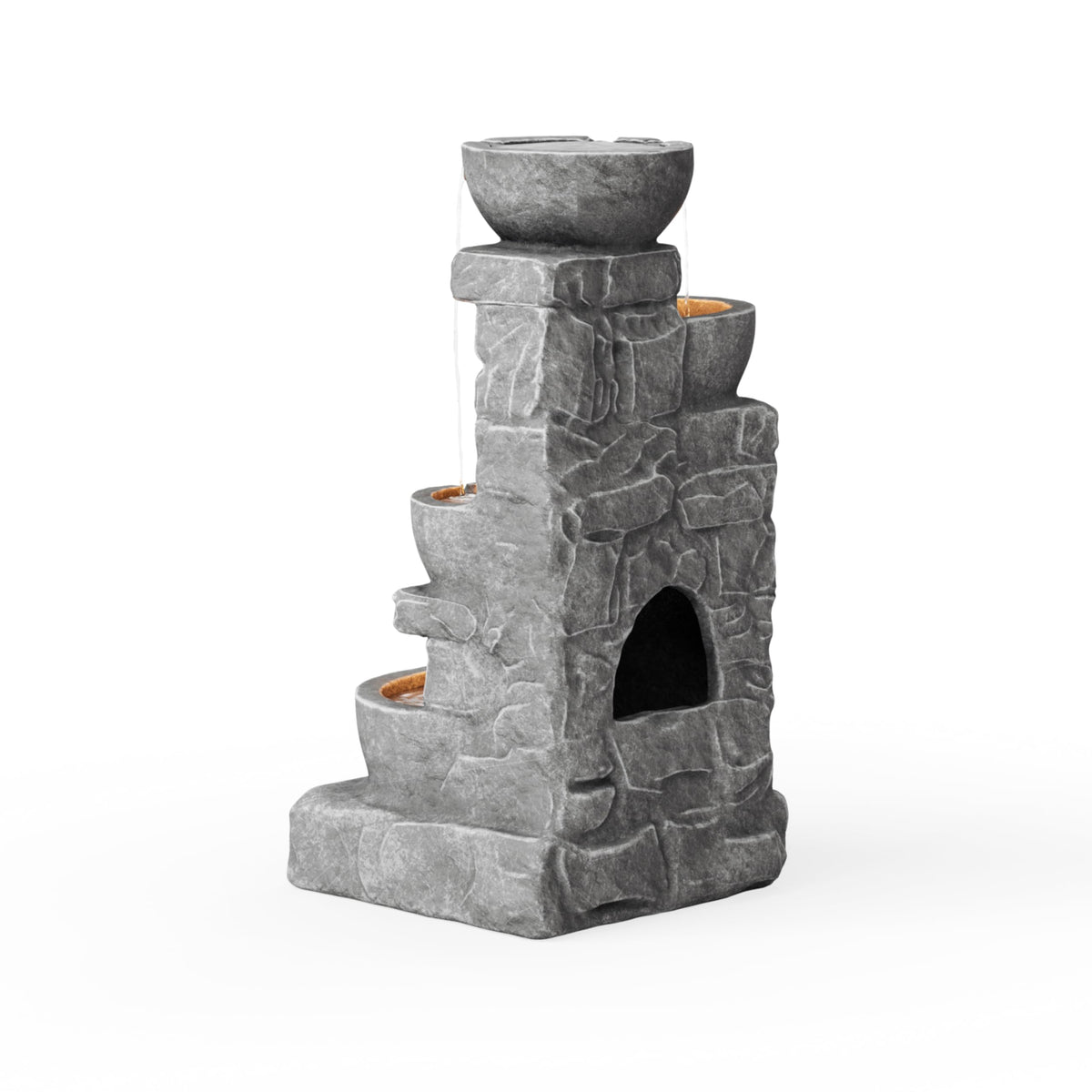 33" Outdoor Water Fountain with LED Lights (33")