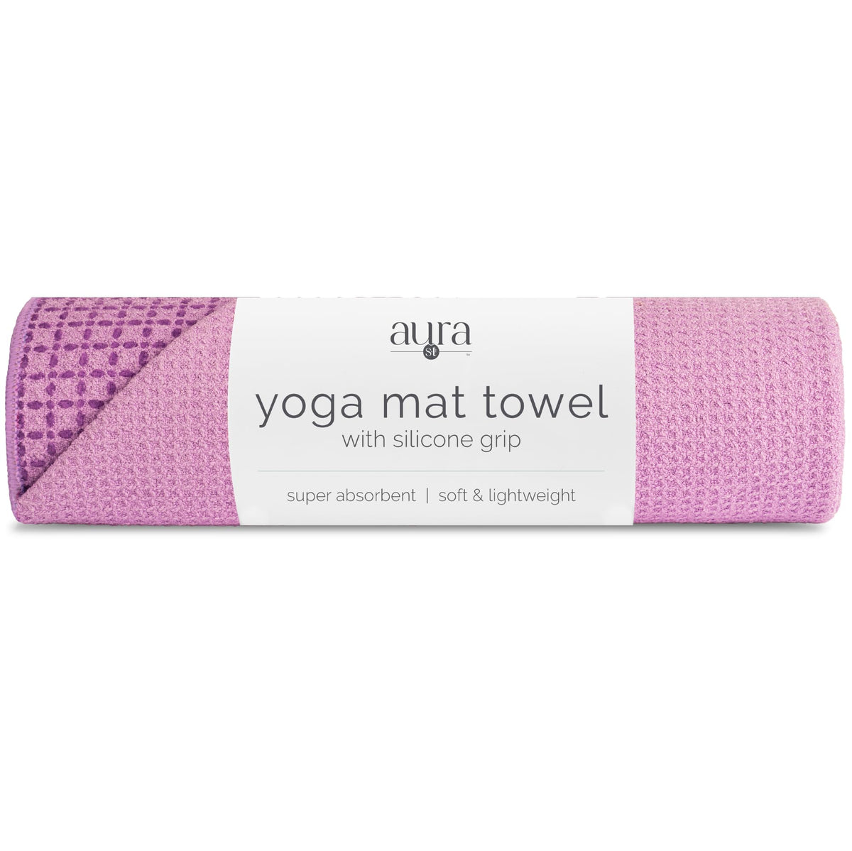 Aura Microfiber Yoga Mat Towel with Grip