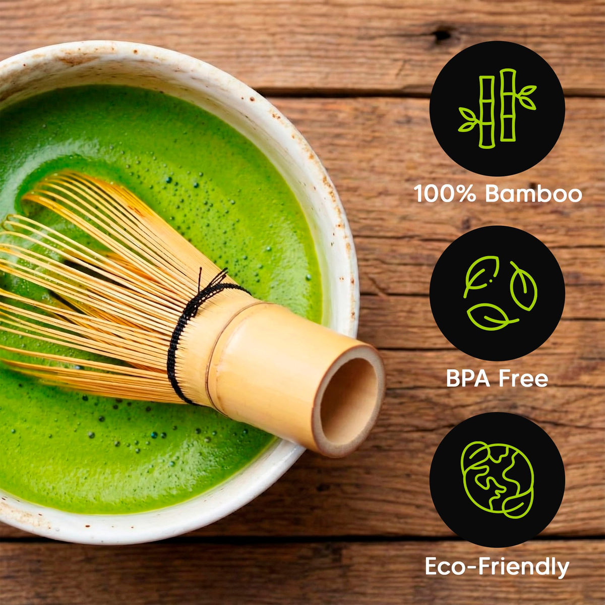 Matcha Whisk Bamboo Chasen (Yellow)