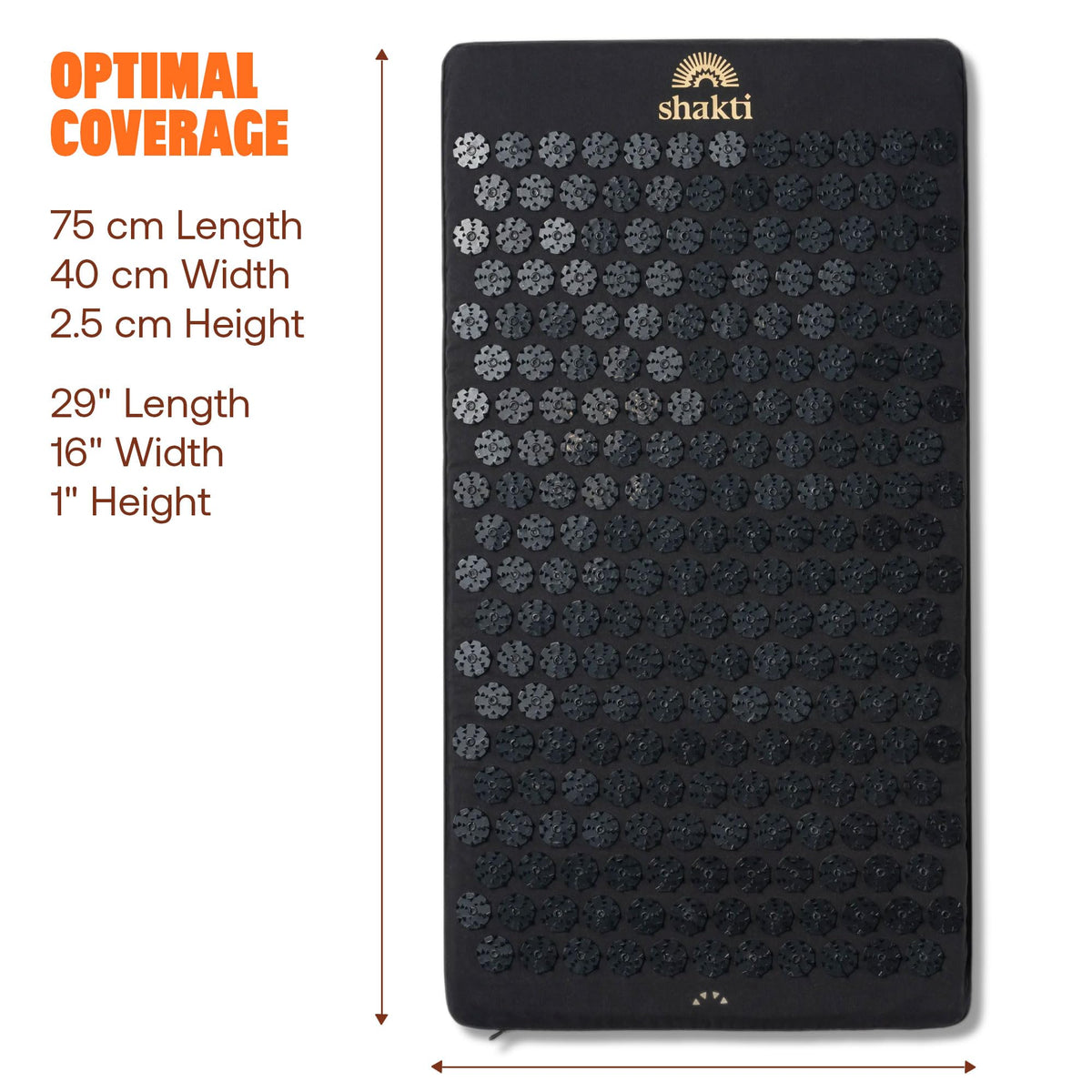 Acupressure Mat for Tension Release (Level 3 / Premium-black)