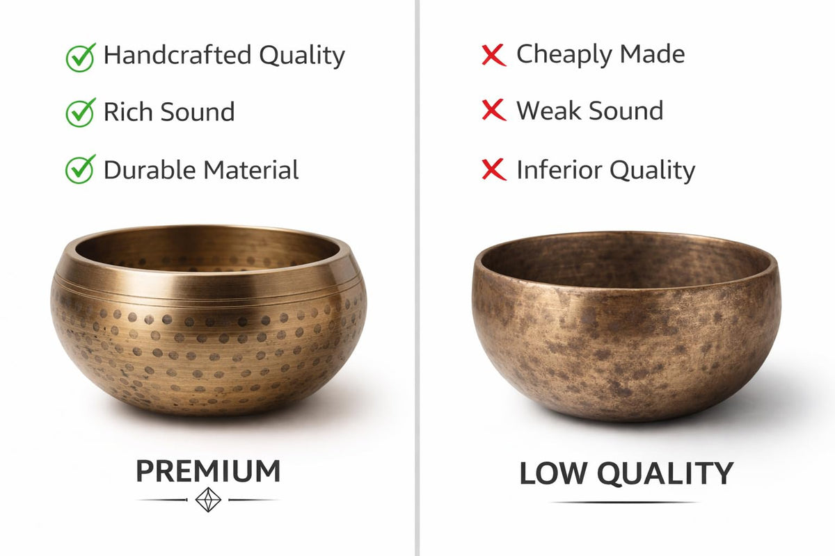 Tibetan Singing Bowl Set with Cushion & Mallet (Gold_2)