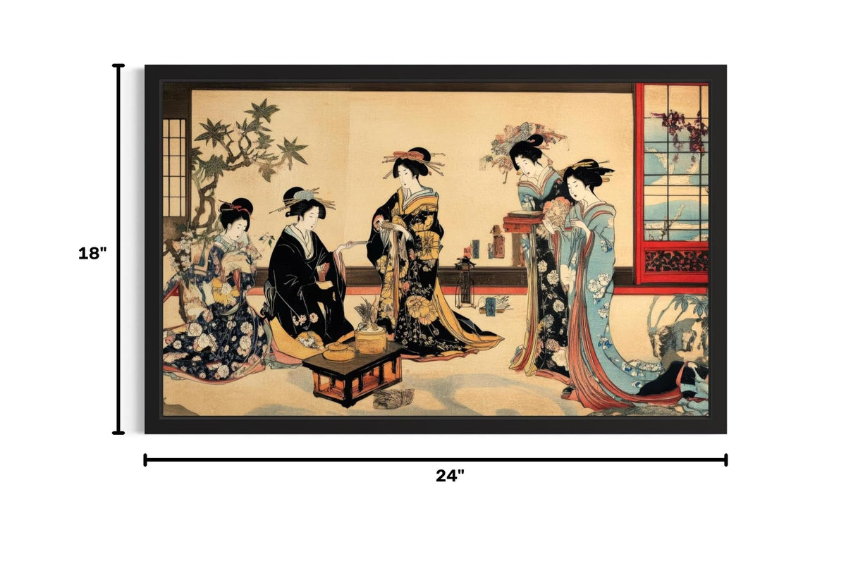 Geisha House Unframed Wall Art Print Poster (Geisha House / 24"L x 18"W)