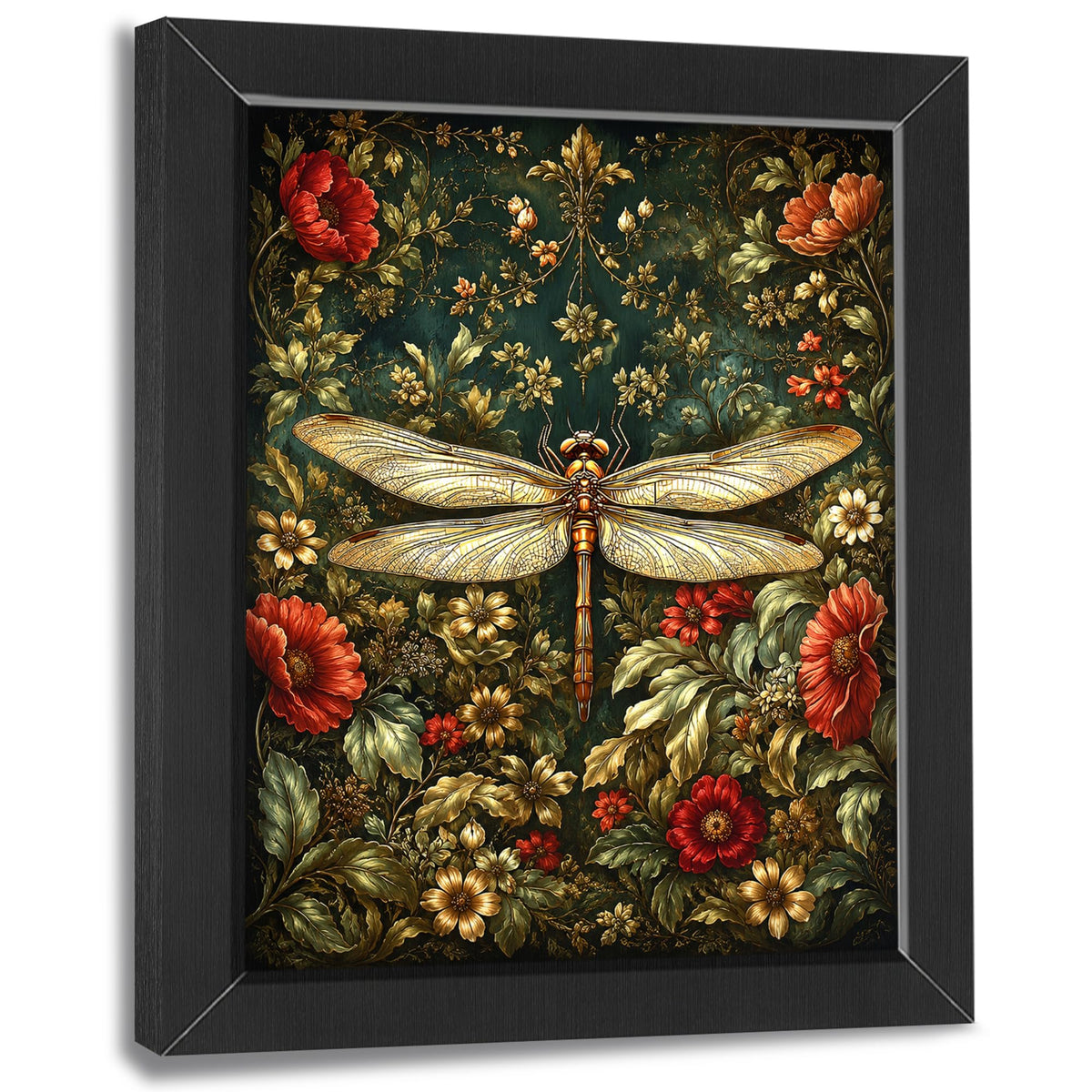Dragonfly Decor Wall Art (Wall Art Framed 05 / 24"L x 16"W)