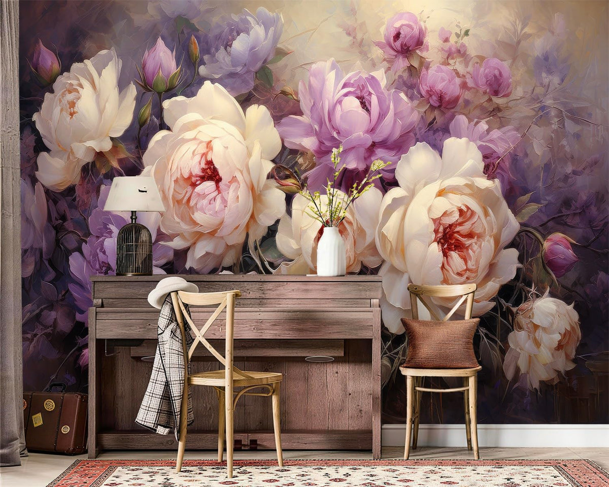 Peel and Stick Wall Mural Wallpaper Floral 118"x82" Decor A03 (A03 / 118" x 82")