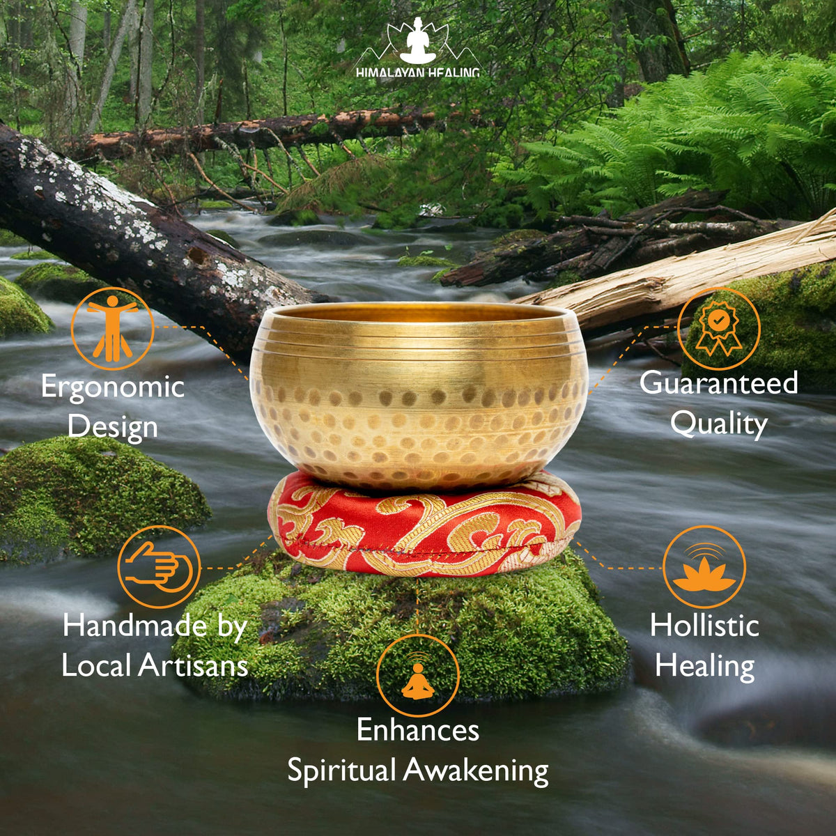 Tibetan Singing Bowls Set~ Meditation Sound Bowl hand Hammered in Nepal For Yoga (3.5 inch)