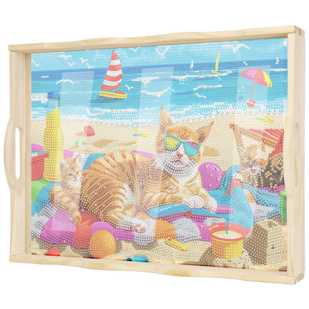 Diamond Art Kits for Adults Wooden Serving Trays with Handles (Cat ACA)