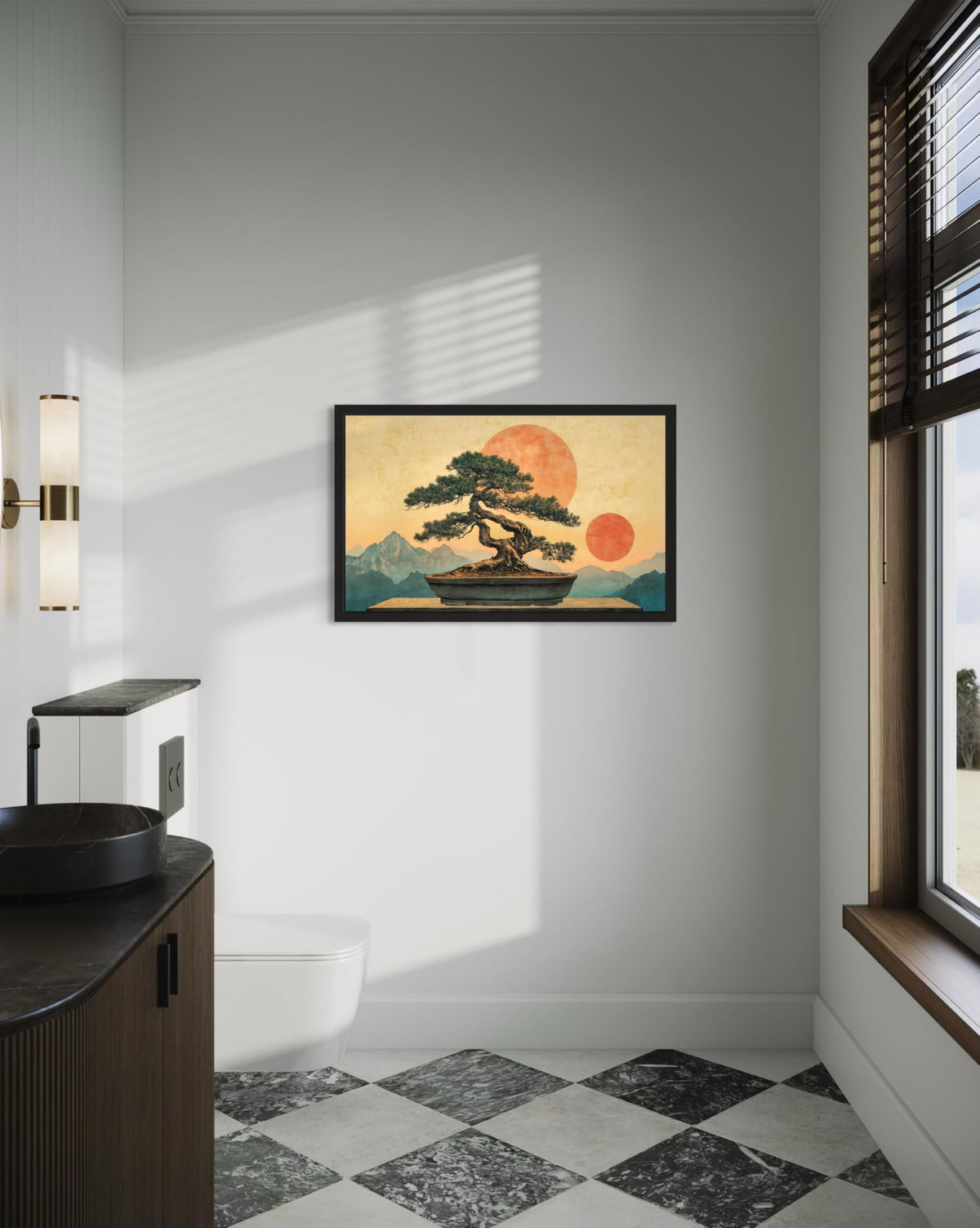 Bonsai Tree UnFramed Wall Art Print Poster (Bonsai Tree / 14"L x 11"W)
