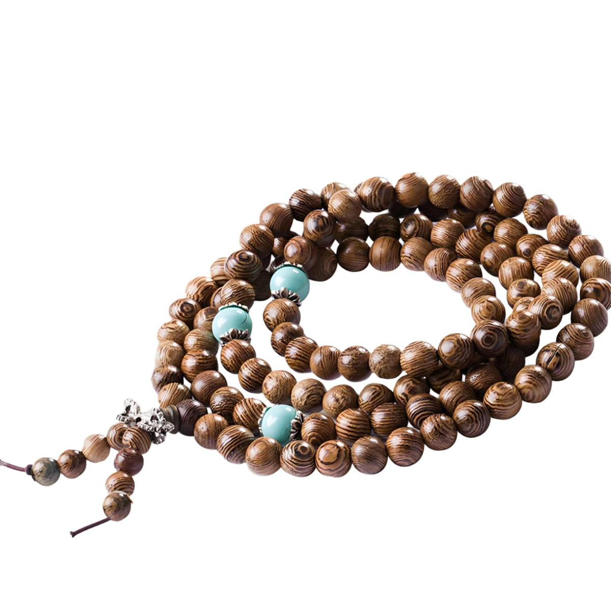 Unisex Natural Wenge Mala Prayer Beads Necklace Bracelet Meditation Buddhist Rosary Mala Bead (6mm 108 beads special)