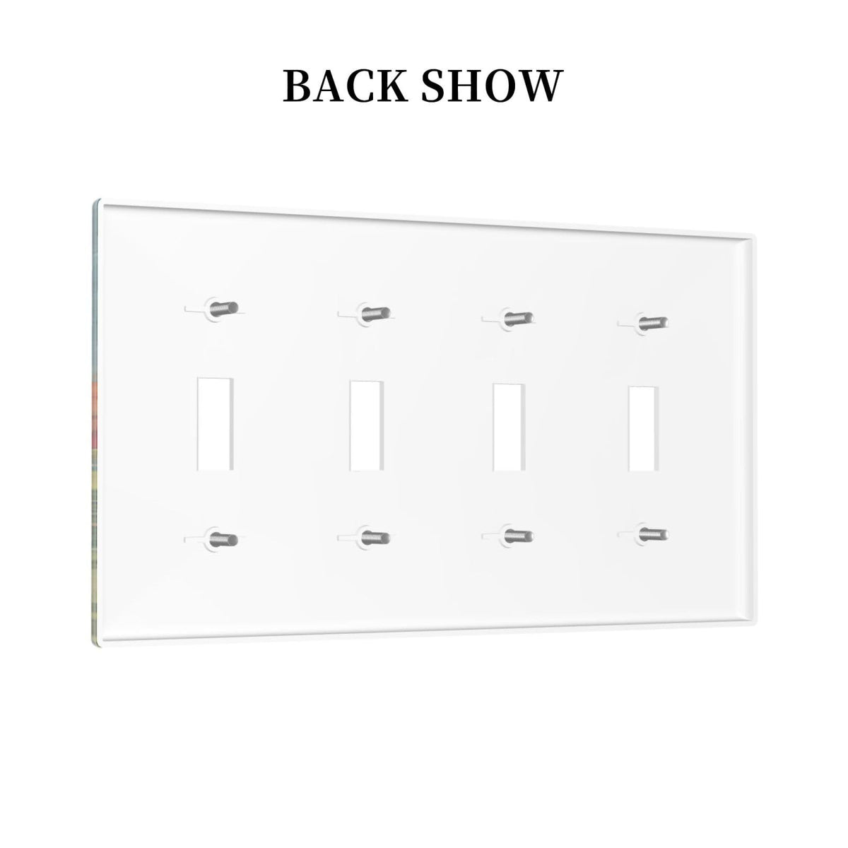 Country Rustic Daisy Flower Butterfly Decorative 4 Gang Quad Toggle Light Switch Cover Plate Decorative Electric Quadruple Device Faceplate Switchplate Screwless (Country Rustic Daisy Flower Butterfly / 4 Gang Quad Toggle)