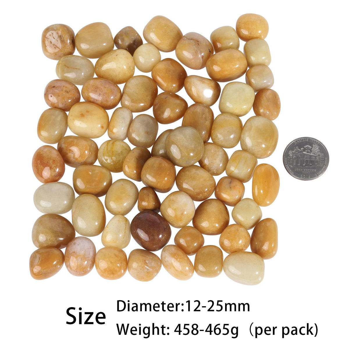 1lb Natural Polished Crystals for Home Decoration (#2-yellow)