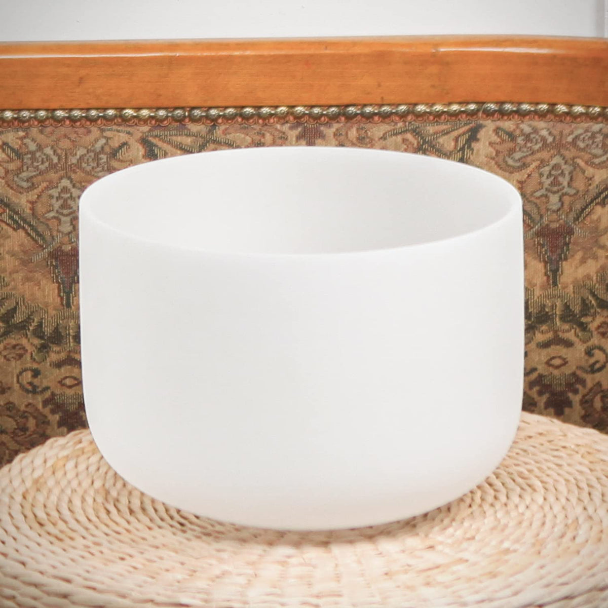 432Hz 12 Inch E Note Frosted Quartz Crystal Singing Bowl Solar Plexus Chakra With Carrying Case for Yoga Sound Healing Bath Musical Instrument (12 Inch E 432hz)