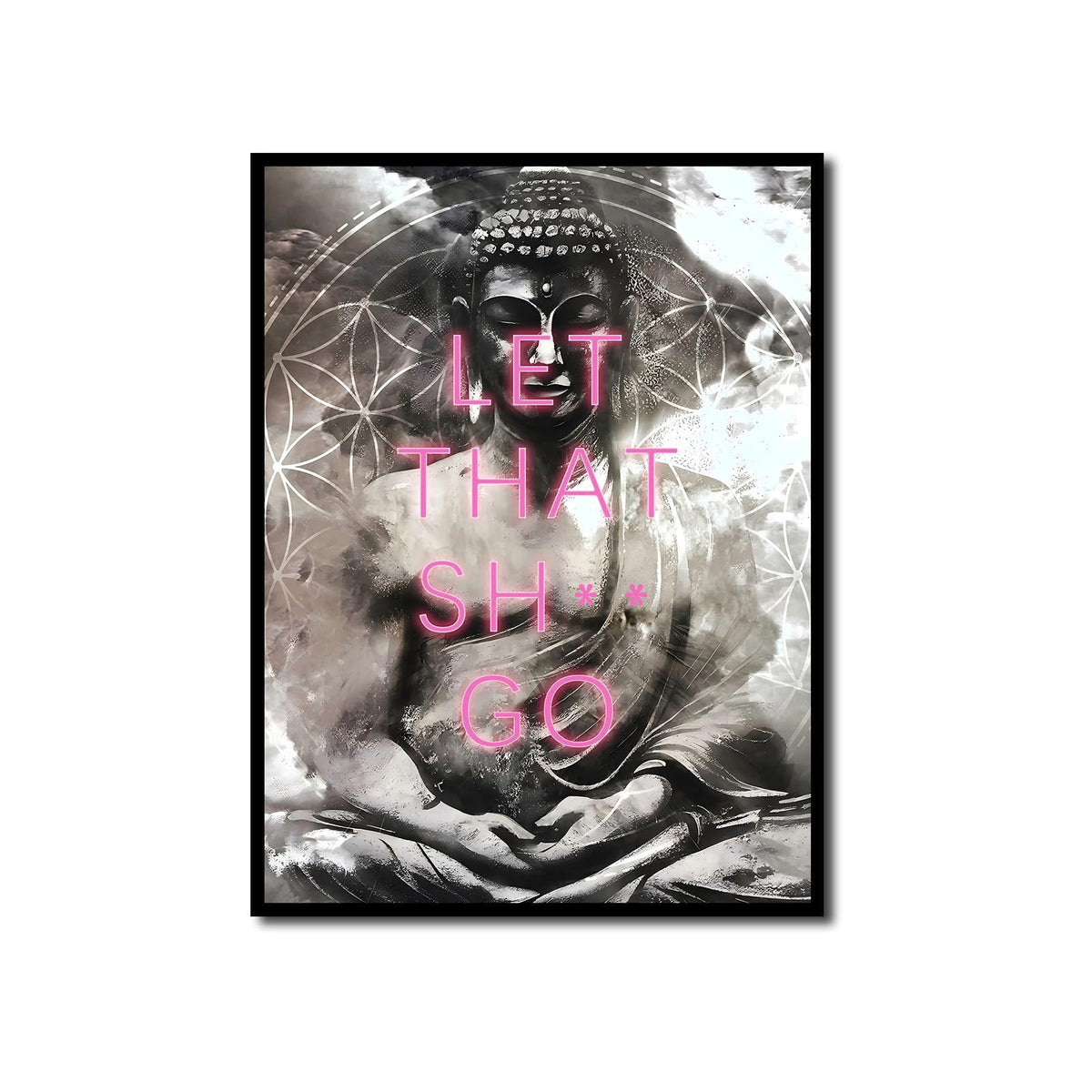 Buddha Quotes Canvas Wall Art Print (12"L x 16"W / Frame-4)