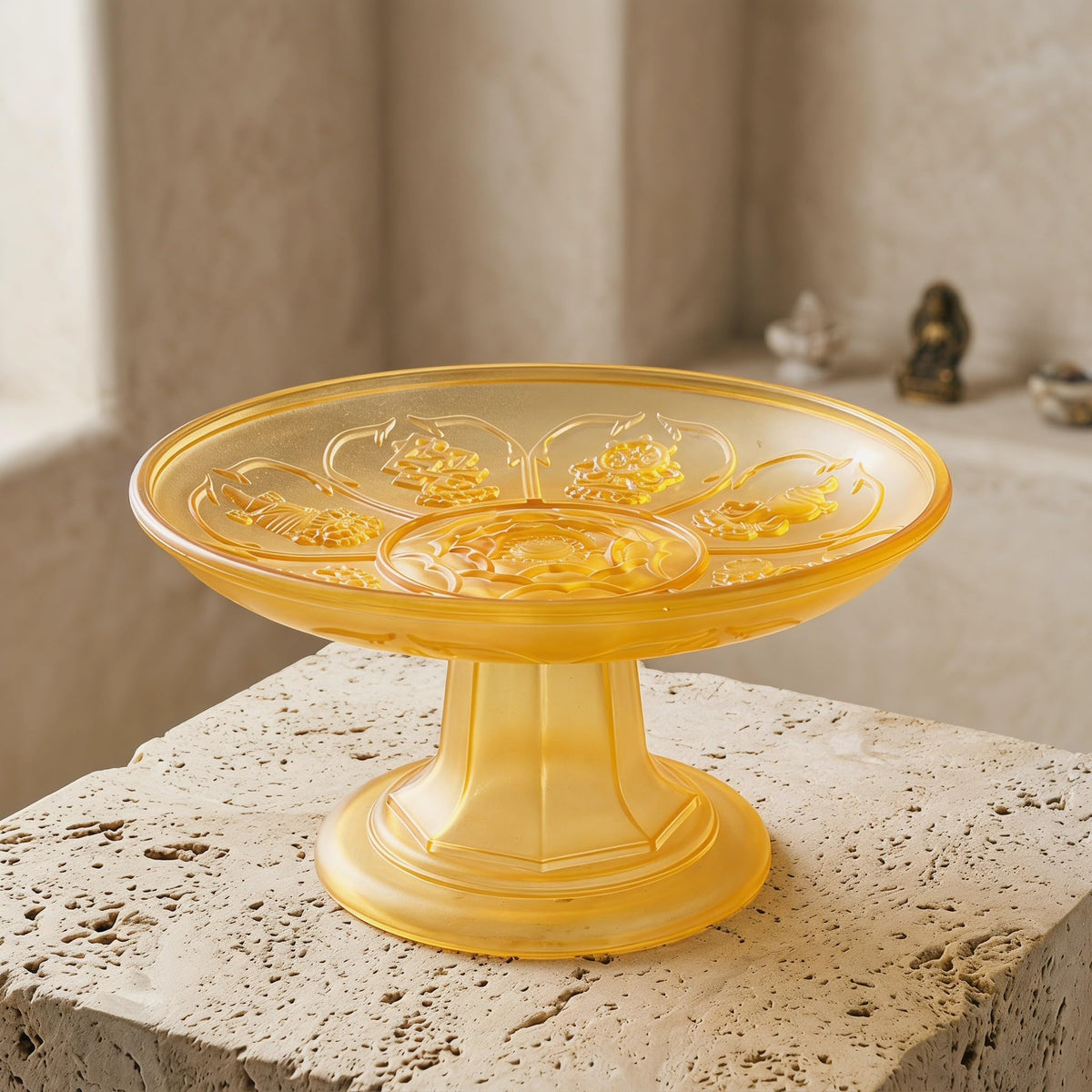 Buddhist Fruit Plate (18.00X18.00X9.00CM)