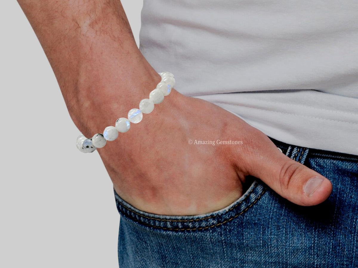 Rainbow Moonstone Bracelet for Women Men's Gifts (Rainbow Moonstone)