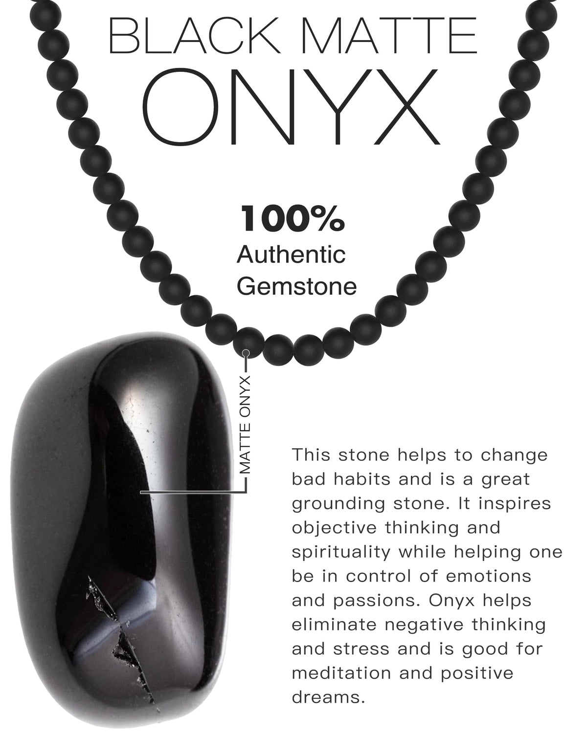 Men Jewelry Necklace Men (20 inches / Black)