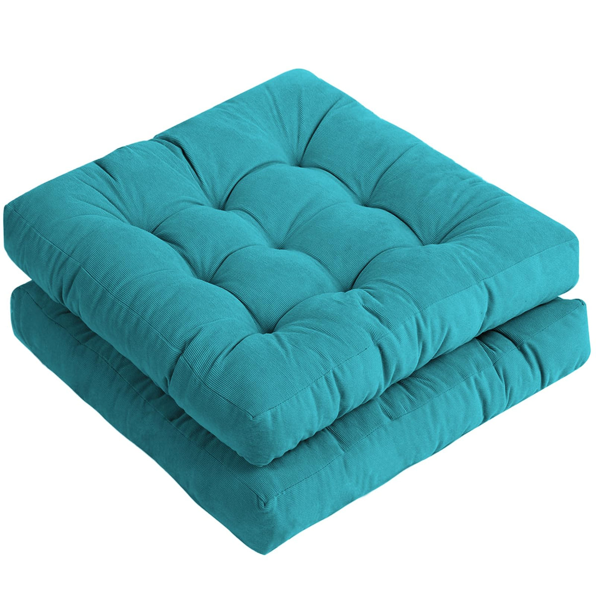 22 Inch Square Floor Cushions (Square|blue / 2 Count (Pack of 1))