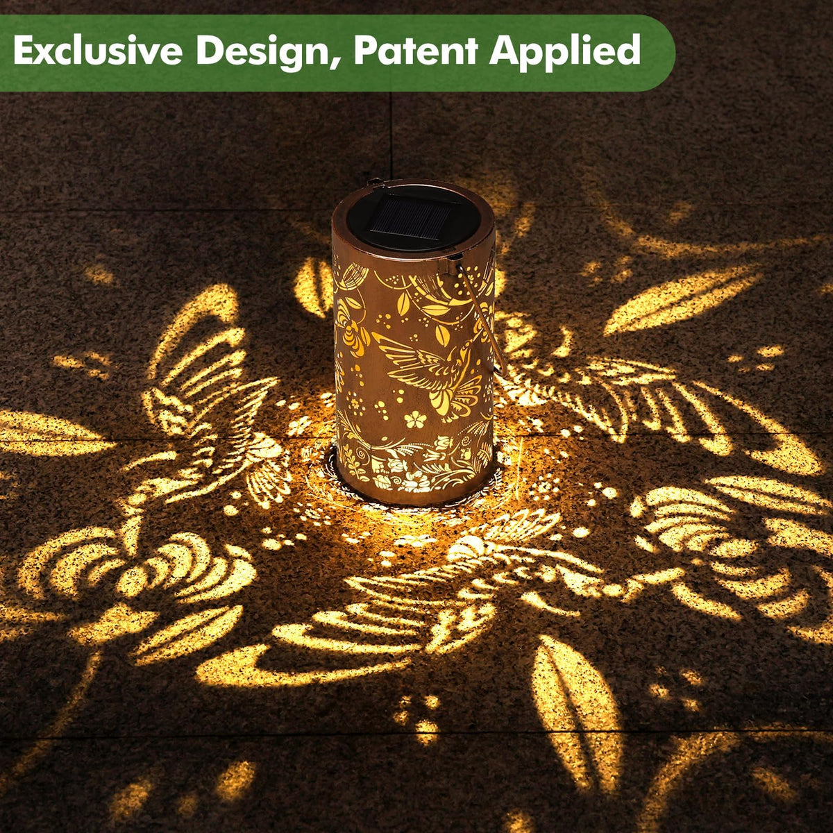 Solar Lanterns Outdoor Garden Decor Birthday Gift for Women Mom (3.9''x11.7'')