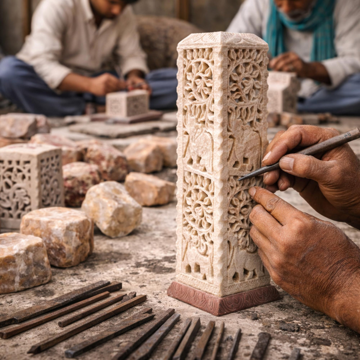 Handmade Marble Soapstone Incense Burner