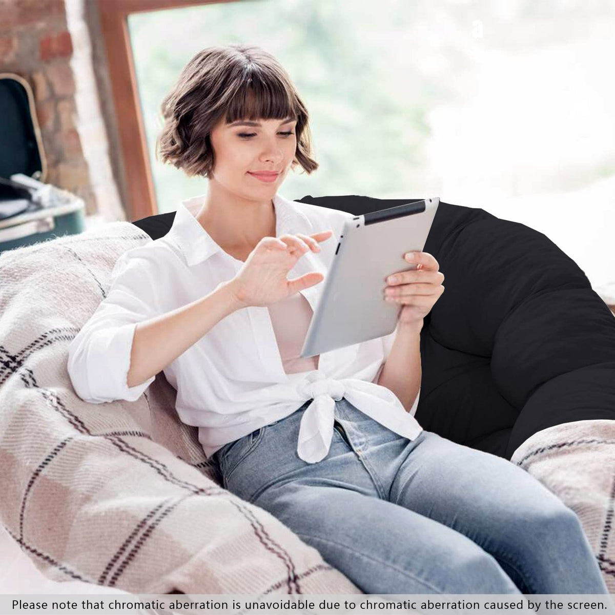 52In Papasan Chair Cushion (Black)