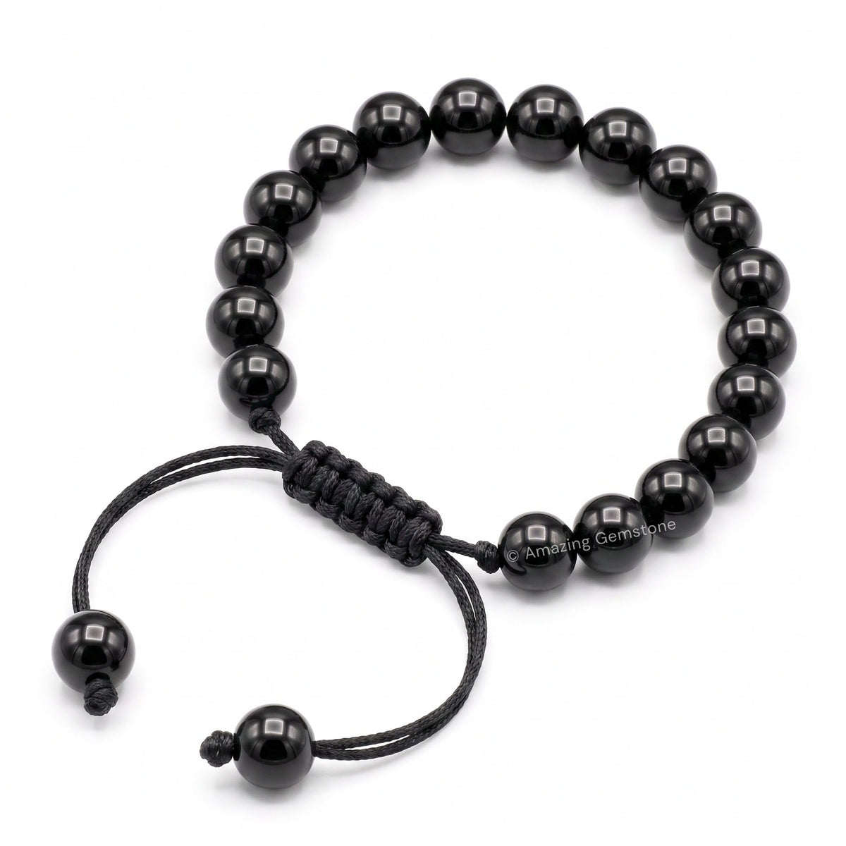 Black Obsidian Bracelet for Women Men's Gifts (Black Obsidian)