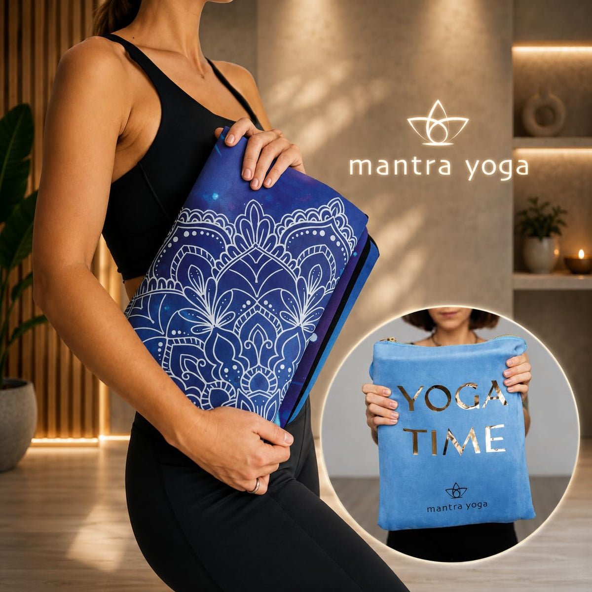 Travel PRO 1.5mm with Knee Pad (Blue Mandala)