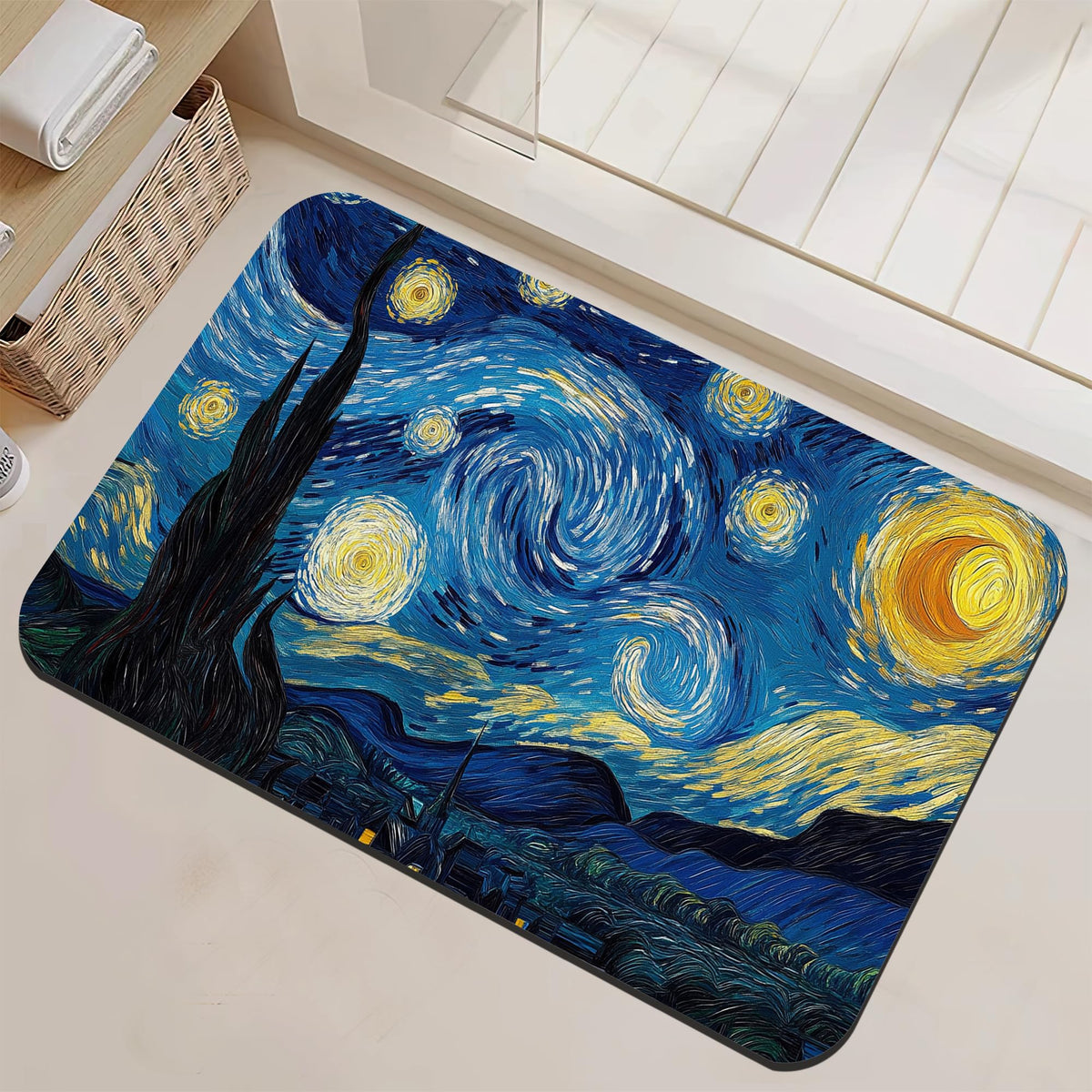 Starry Night Bath Mat Non (Starry Night)