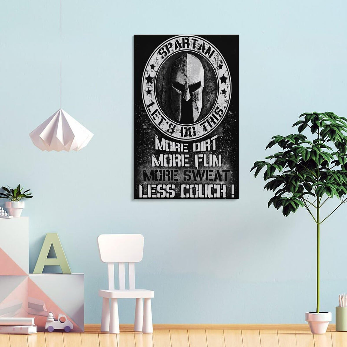 Spartan Law Never Retreat Never Surrender Warrior Shield Spear Canvas Printing Wall Art Prints Wall Decor Posters Motivational Greek Soldier Living Room Bedroom Office Gym 08x12inch (style-24 / 08x12inch(20x30cm) Frame)