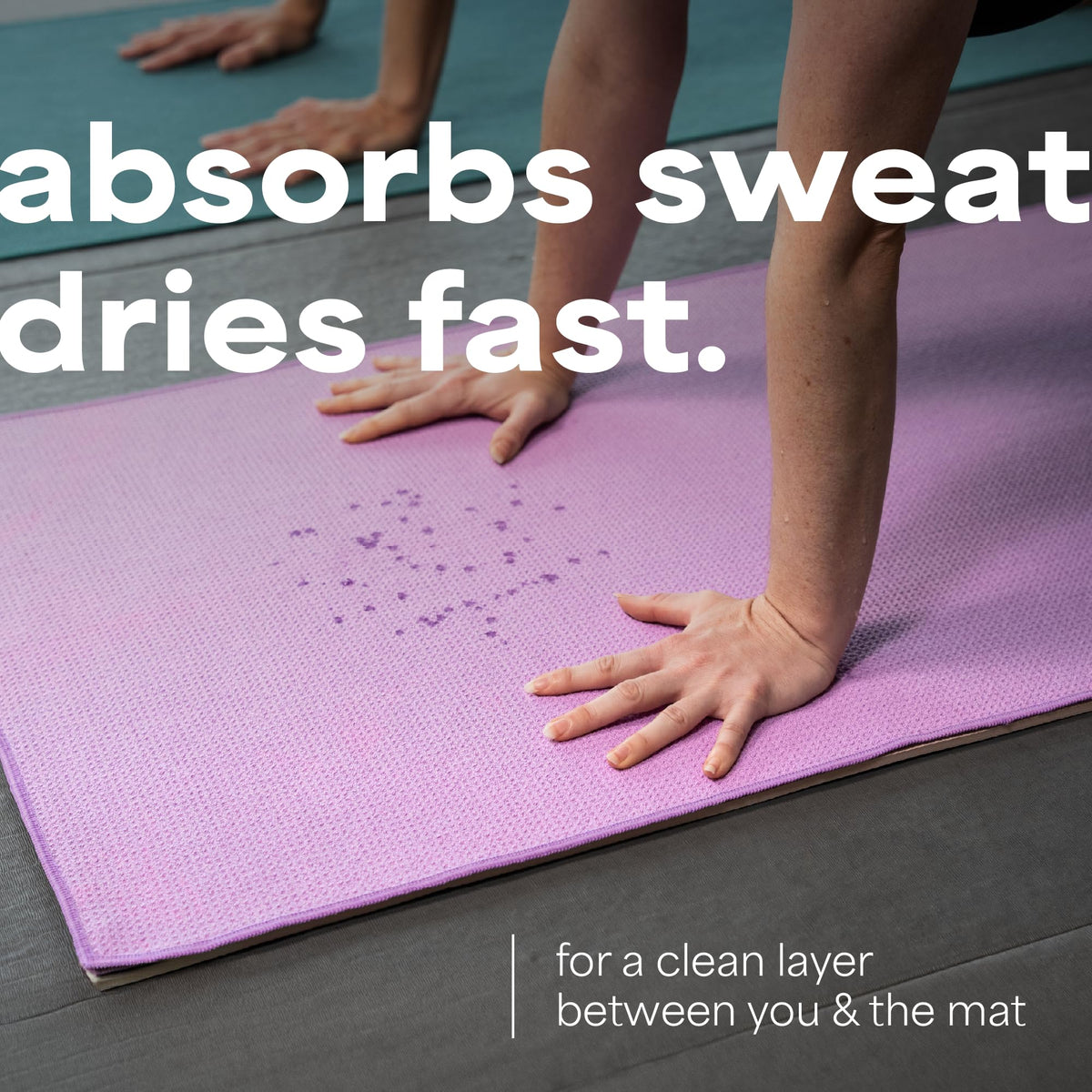 Aura Microfiber Yoga Mat Towel with Grip