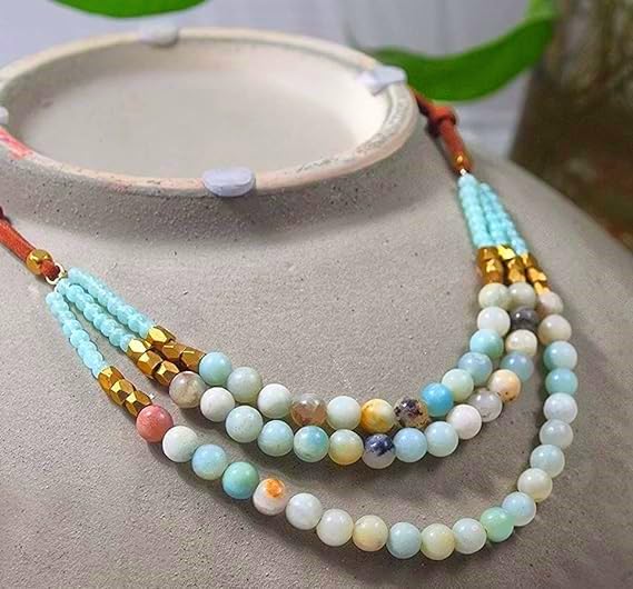 About 180 Pcs Amazonite Beads for Jewelry Making 4 MM Amazonite Gemstones Loose Stone Beads (Amazonite / 4MM, about 180pcs)