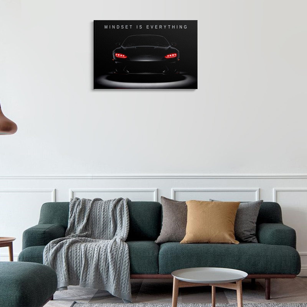 Motivational Wall Art Inspirational Car Quotes Posters Prints Wall Decor Entrepreneur Positive Black and White Wall Art for Office (1p-redcar / 18L" x 24W")