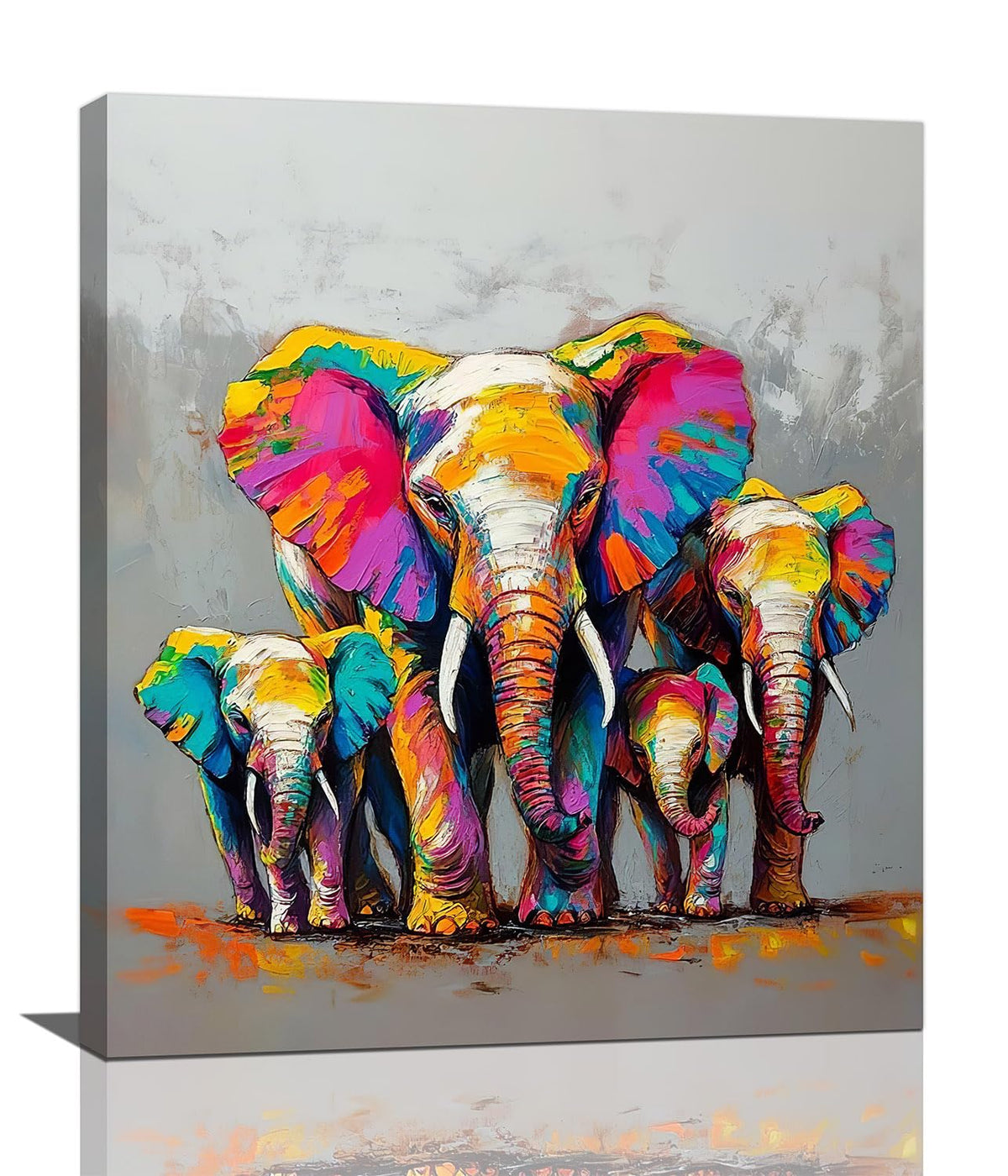 Elephant Wall Art (24"L x 20"W / Elephants)