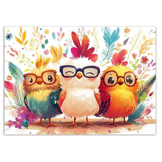 1000 Piece Jigsaw Puzzle for Adults (D-funny Colorful Birds / 1000 Pieces)