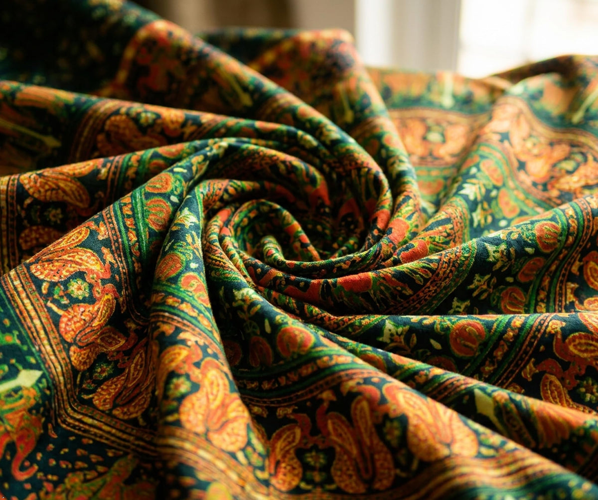 Queen Elephant Peacock Tapestry Wall Hanging Hippie Mandala Bohemian Hippy Meditation Psychedelic Design Indian Peacock Meditation Gypsy Tapestries Bedspread Army Green (88"L x 81"W / Army Green)