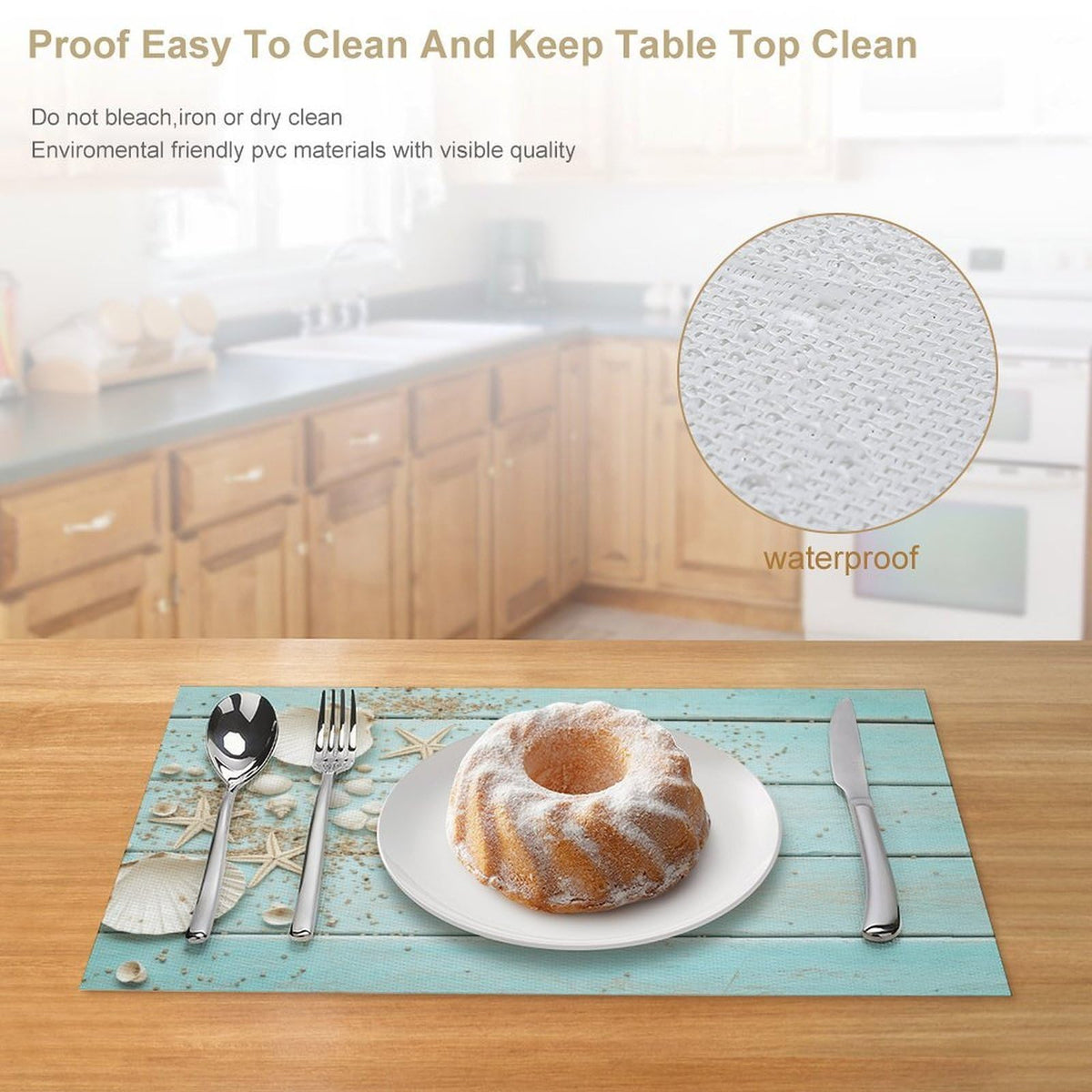 Nautical Placemat Set of 4 (Coastal-14 / 4pcs)