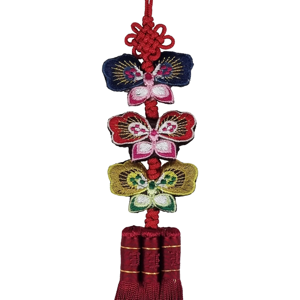 Three Tier Butterfly Norigae (Red)