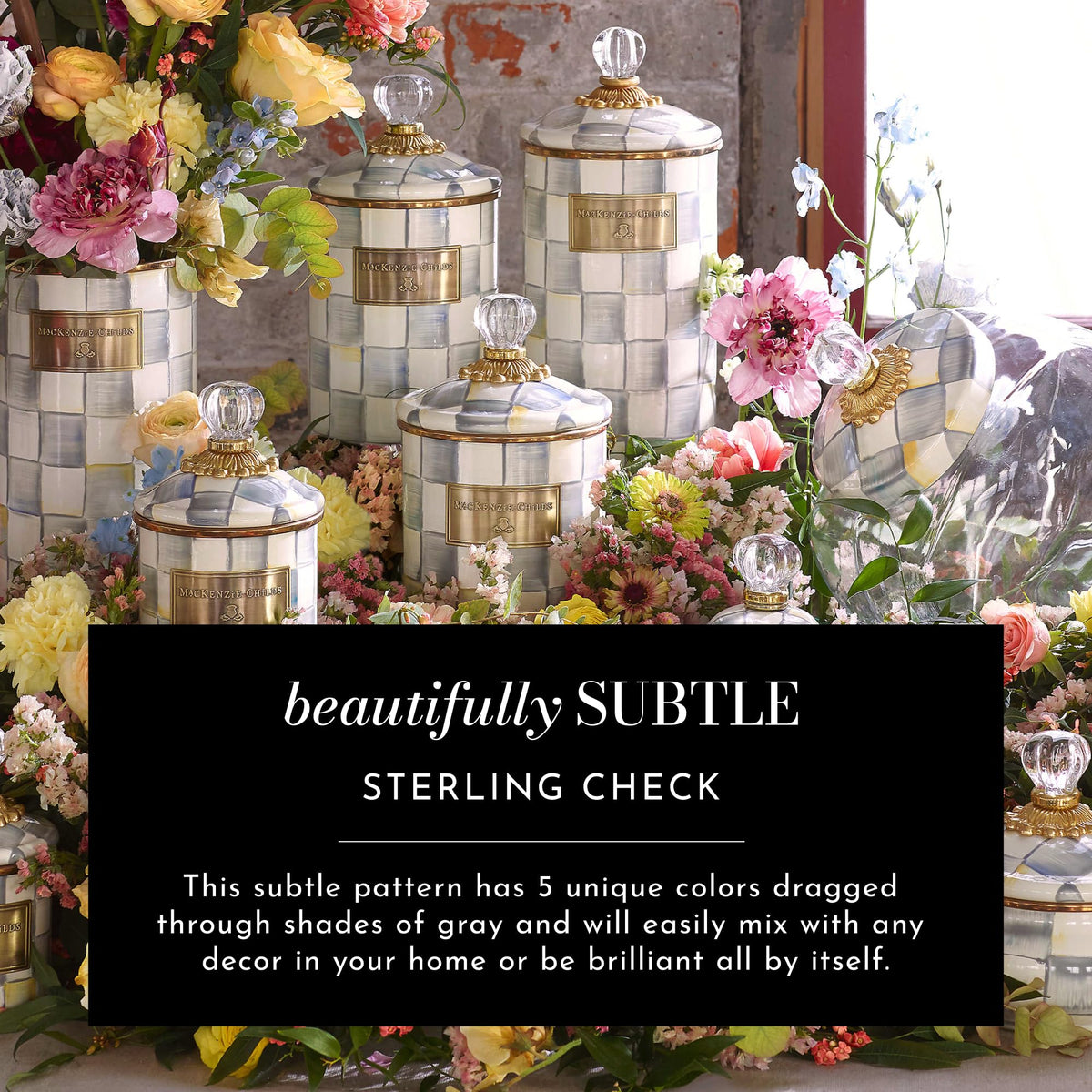 Enamel Abundant Bowl (Sterling Check)