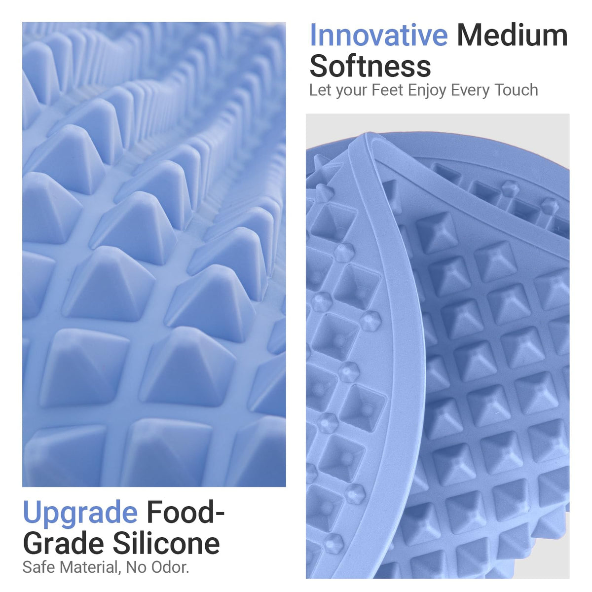 Upgrade Silicone Foot Massage Mat with Dual (Blue / Large)