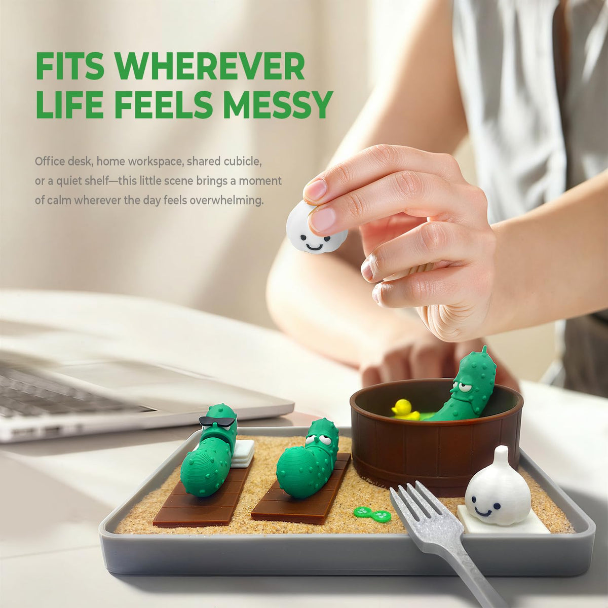 Pickle Zen Garden for Desk Decor