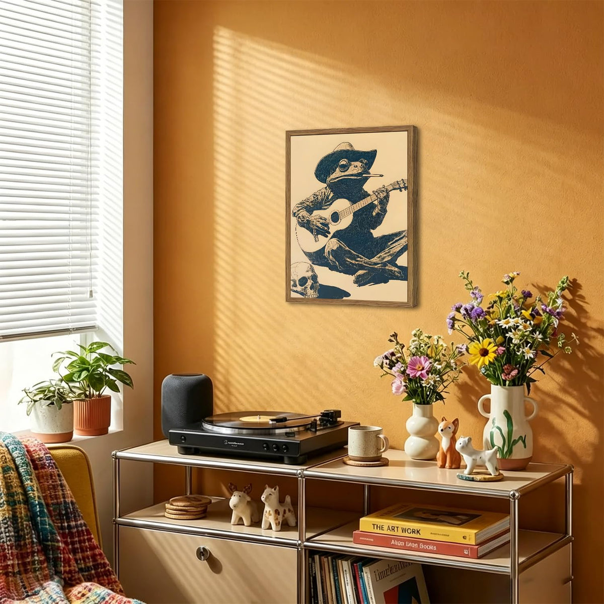 Funny Cowboy Frog Wall Art (Animal-Z-1 / 24"L x 16"W)