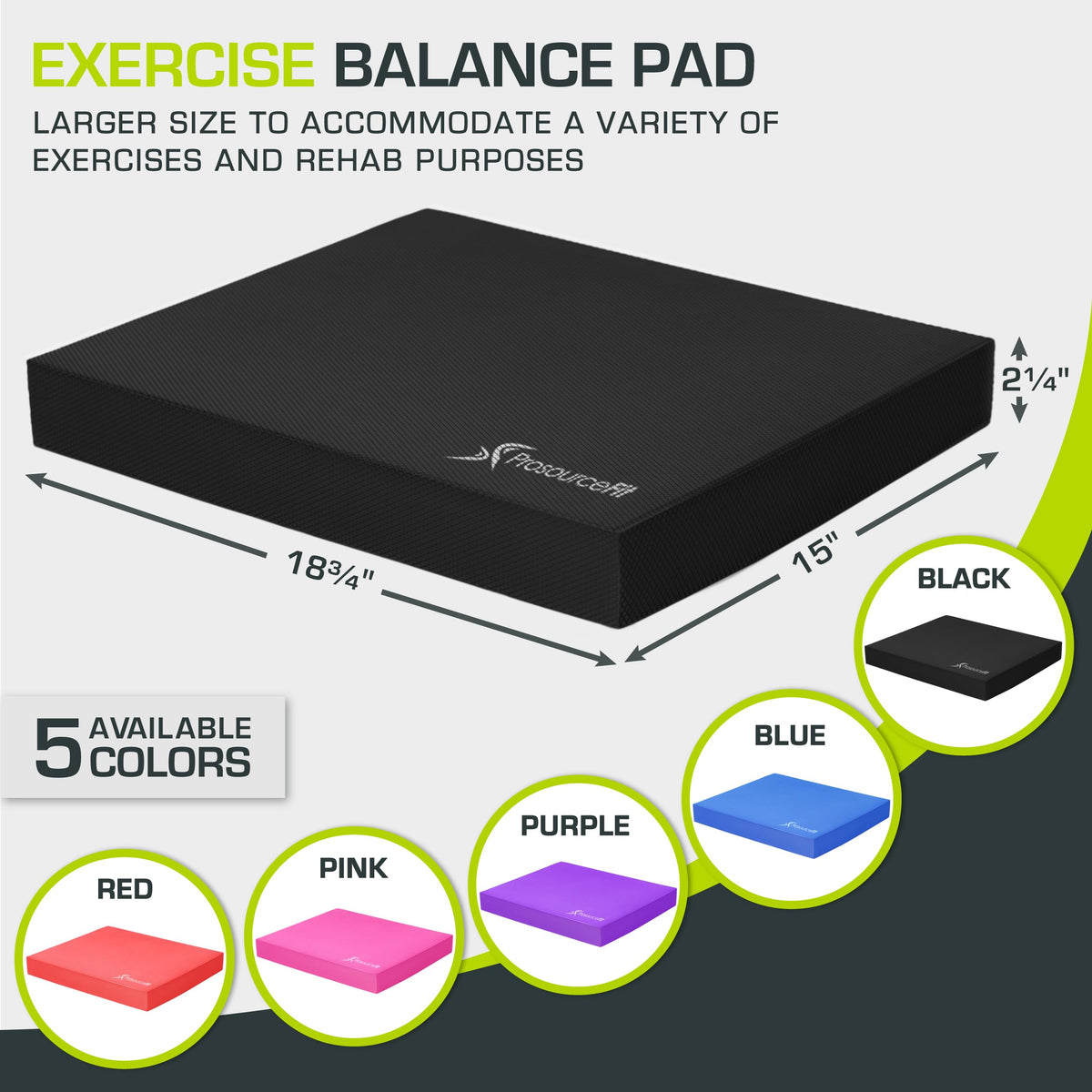 Exercise Balance Pad (Black / 15x19)