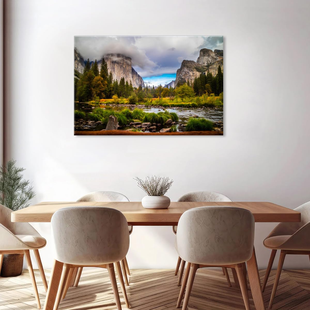 California Yosemite Wall Art Living Room Home Decoration (48"L x 32"W / Yosemite)