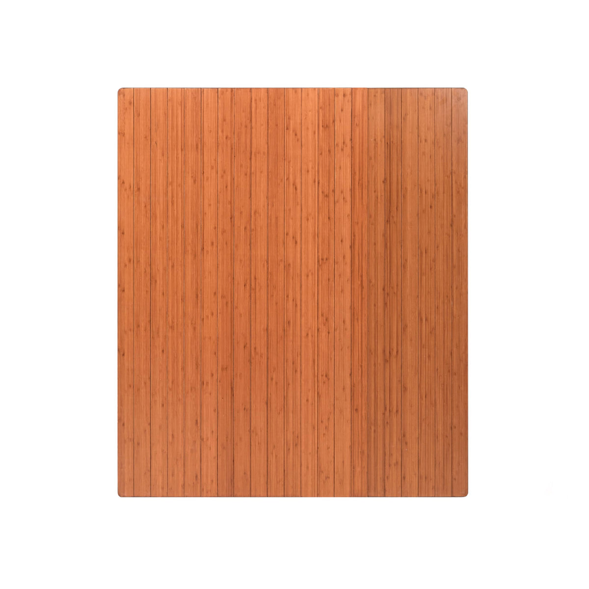 48" x 42" Bamboo Office Chair Mat for Carpet & Hardwood Floor (Walnut / 48" x 42" / Without Lip)