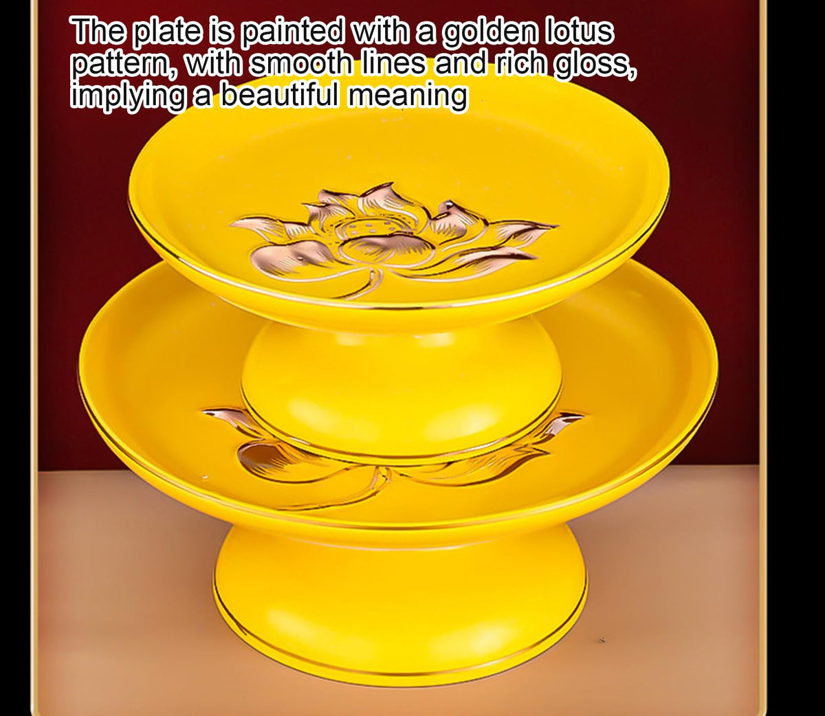 Buddhist Plate Offering Bowls Tray (8in / C)