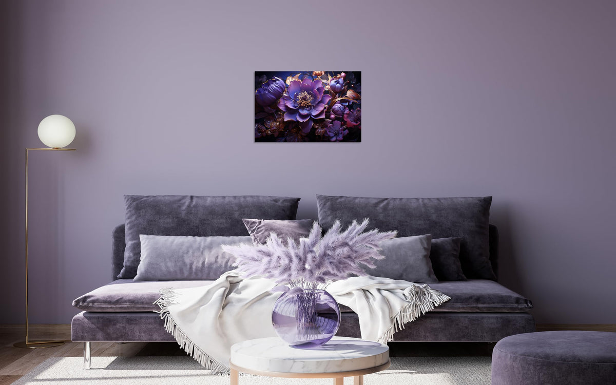 Purple Flower Art (24"L x 16"W / Purple Flower 4)