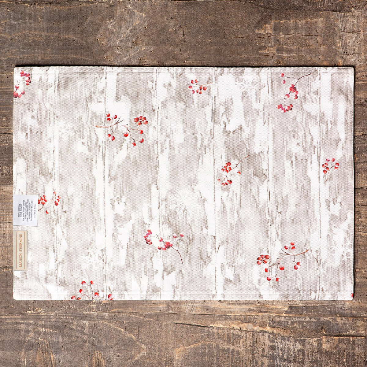 Placemats Set of 4 Reusable 100% Cotton (067 - Mountain Life / 13" X 19" (Pack of 4))
