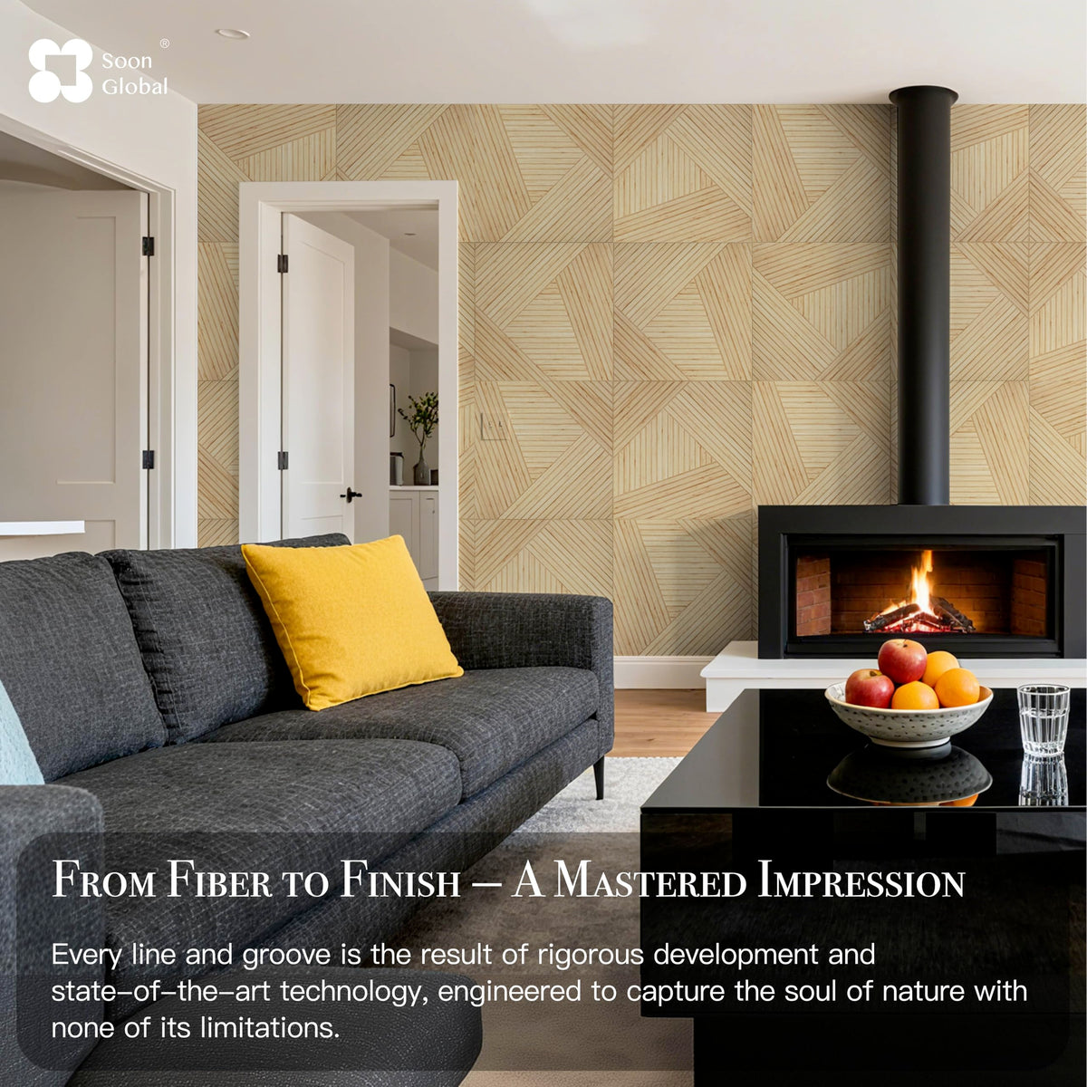Acoustic Wall Panels (23.6 X 23.6 Inches / Timber Spiral)
