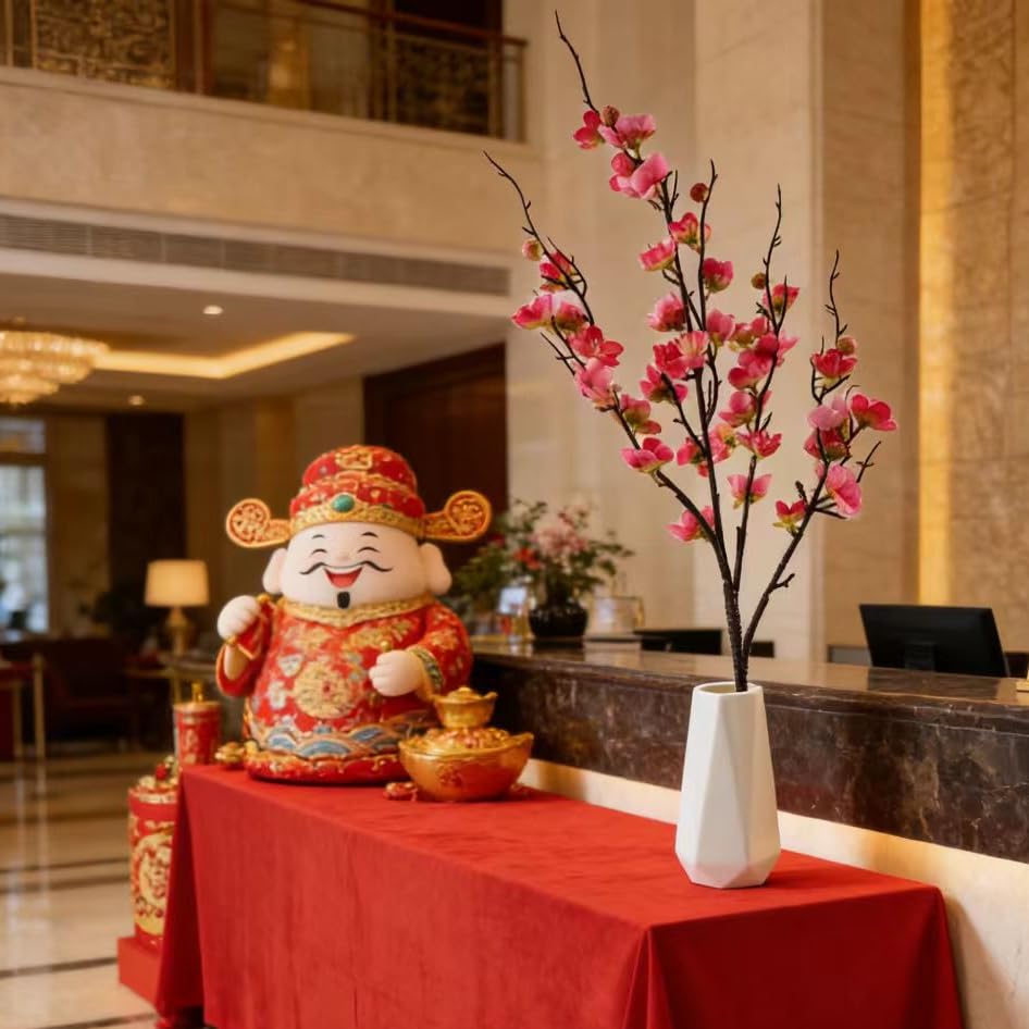 2026 Vietnamese New Year Artificial Plum Blossom Branch (Dk.pink)