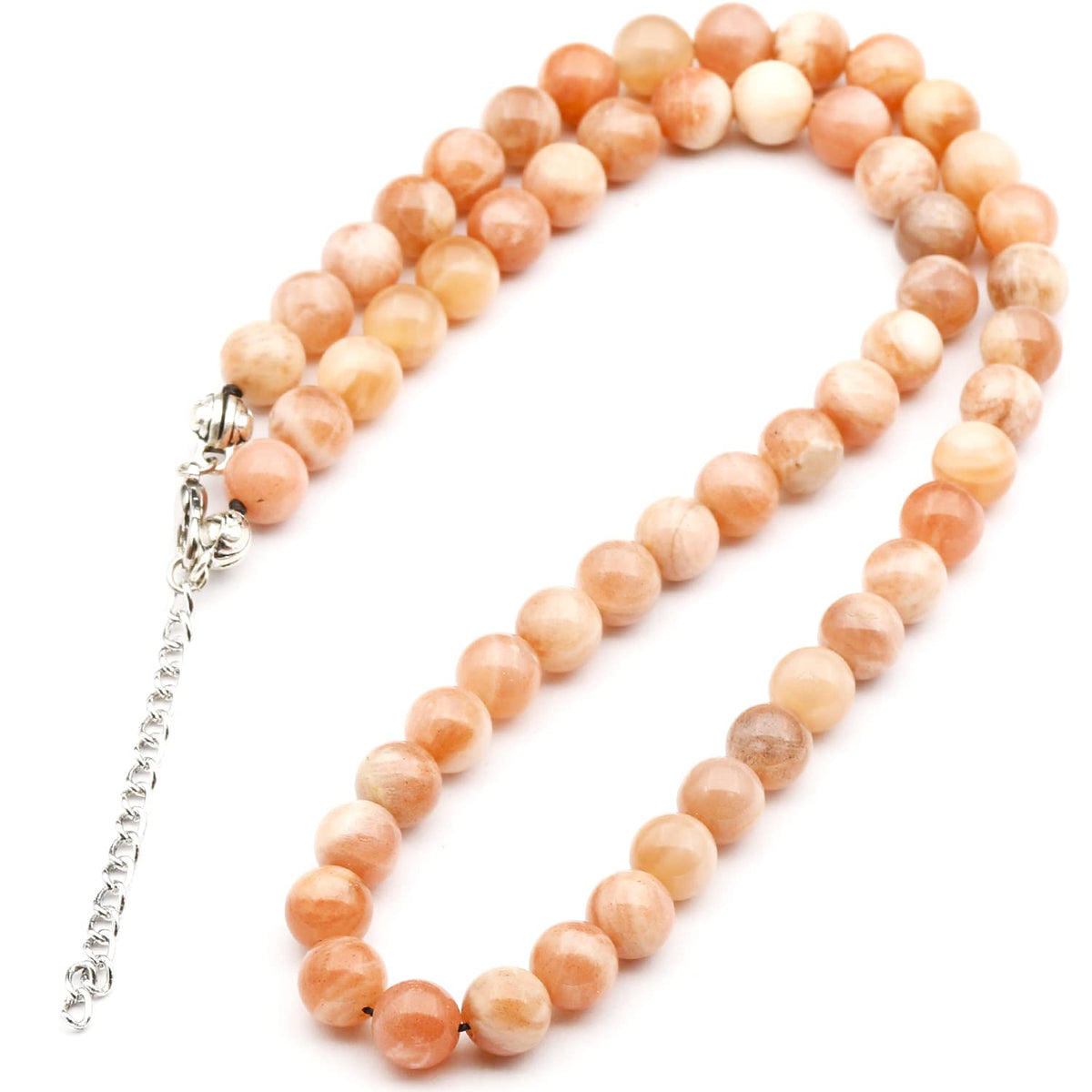 Natural Sunstone Beaded Choker Necklace (Sunstone / 26 Inches)