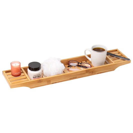 Bathtub Tray Shower Organizer (Brown / 27.5" x 5.8" x 1.8" / Bathtub Tray)