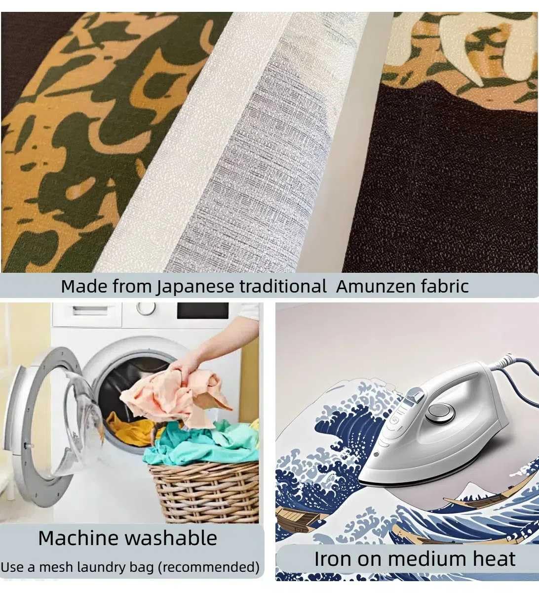 Japanese Scroll Wall Art Decorations Thin Tapestry Asian Room Decort Hanging Scroll for Living Room (Sakura and Cat)